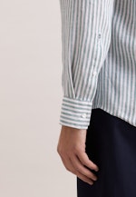 Regular Leinenhemd Gestreift in Türkis |  Seidensticker Onlineshop