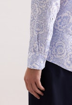 Regular Leinenhemd Druck in Hellblau |  Seidensticker Onlineshop