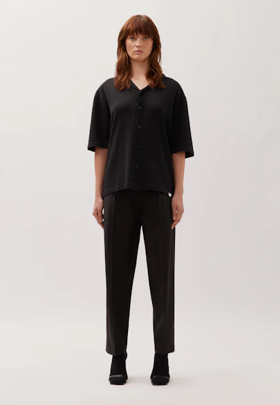 Resort Shirt aus Viskose/Nylon in Schwarz |  Seidensticker Onlineshop