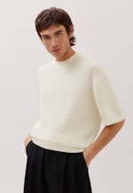 Oversized T-Shirt en maille Uni in Ecru |  Seidensticker Onlineshop