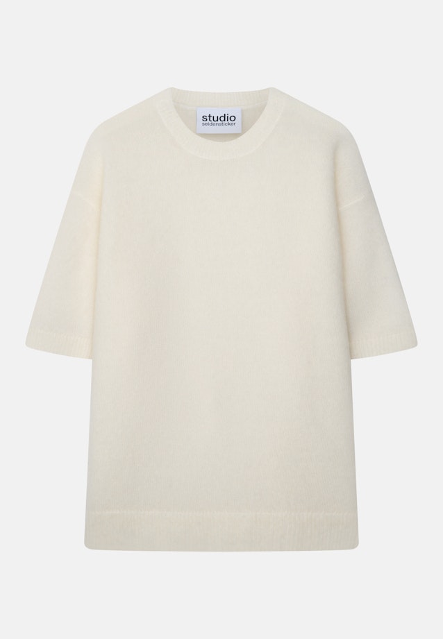 Oversized T-Shirt en maille Uni in Ecru |  Seidensticker Onlineshop