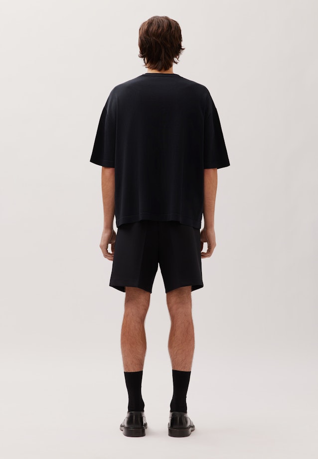 Regular T-Shirt en maille Uni in Noir |  Seidensticker Onlineshop