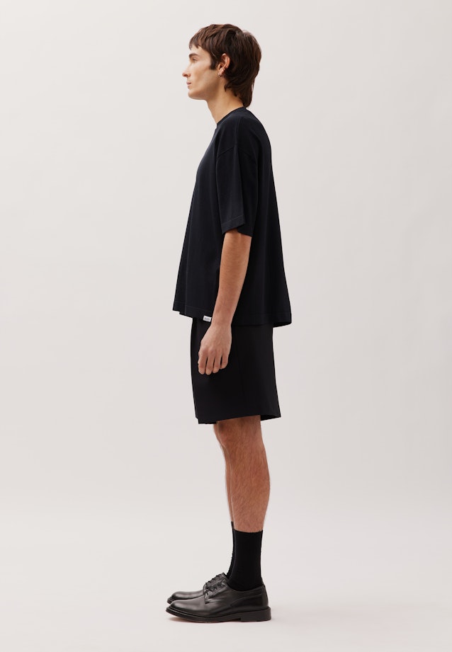 Regular T-Shirt en maille Uni in Noir |  Seidensticker Onlineshop