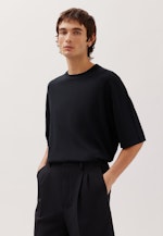 Regular T-Shirt en maille Uni in Noir |  Seidensticker Onlineshop