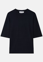 Regular T-Shirt en maille Uni in Noir |  Seidensticker Onlineshop