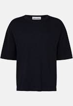 Regular T-Shirt en maille Uni in Noir |  Seidensticker Onlineshop