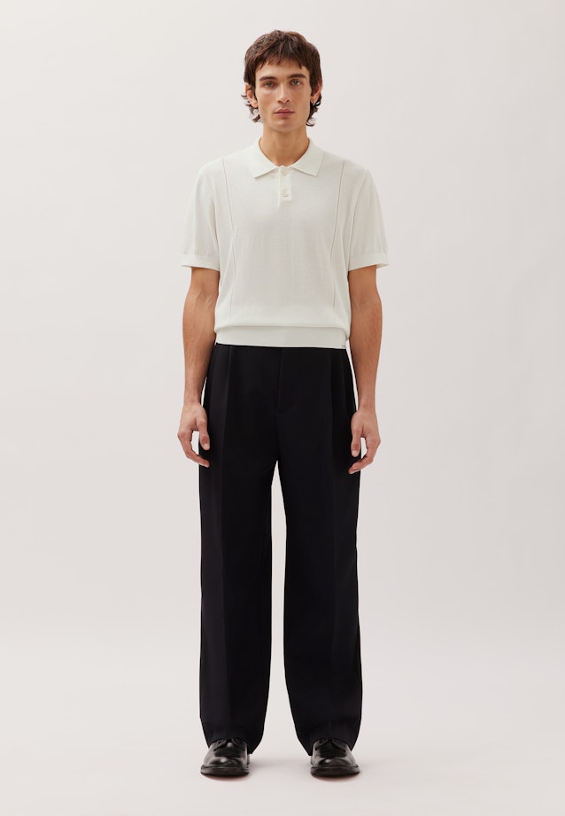 Regular Polo en maille Uni in Ecru |  Seidensticker Onlineshop