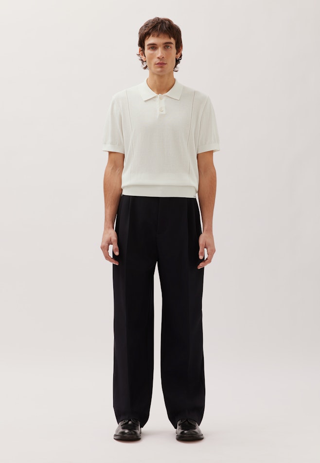 Regular Polo en maille Uni dans Ecru | Boutique en ligne Seidensticker