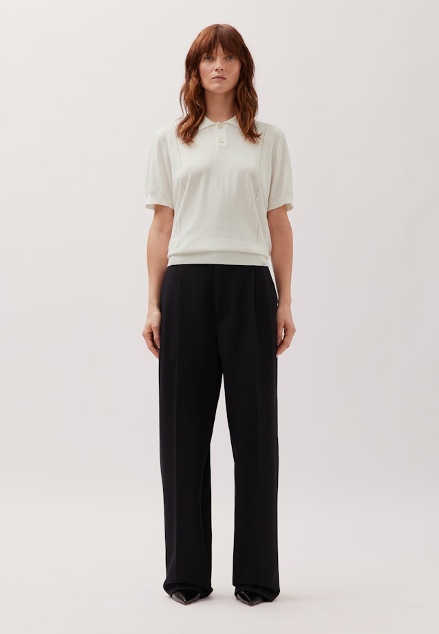 Regular Polo en maille Uni in Ecru |  Seidensticker Onlineshop