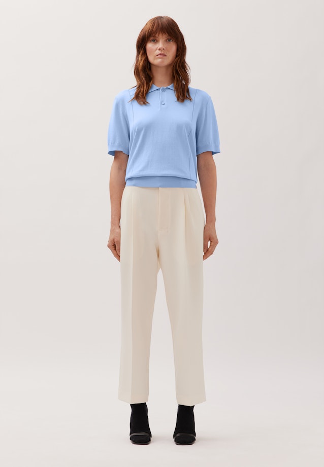 Regular Polo en maille Uni in Bleu Clair |  Seidensticker Onlineshop