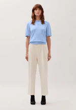 Kurzarm Poloshirt aus Baumwolle/Seide in Hellblau |  Seidensticker Onlineshop