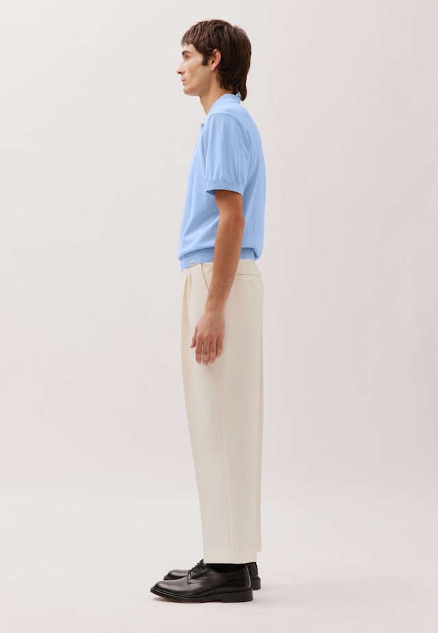 Regular Polo en maille Uni in Bleu Clair |  Seidensticker Onlineshop