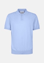Kurzarm Poloshirt aus Baumwolle/Seide in Hellblau |  Seidensticker Onlineshop