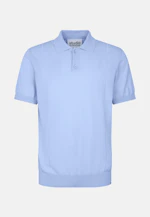 Kurzarm Poloshirt aus Baumwolle/Seide in Hellblau |  Seidensticker Onlineshop