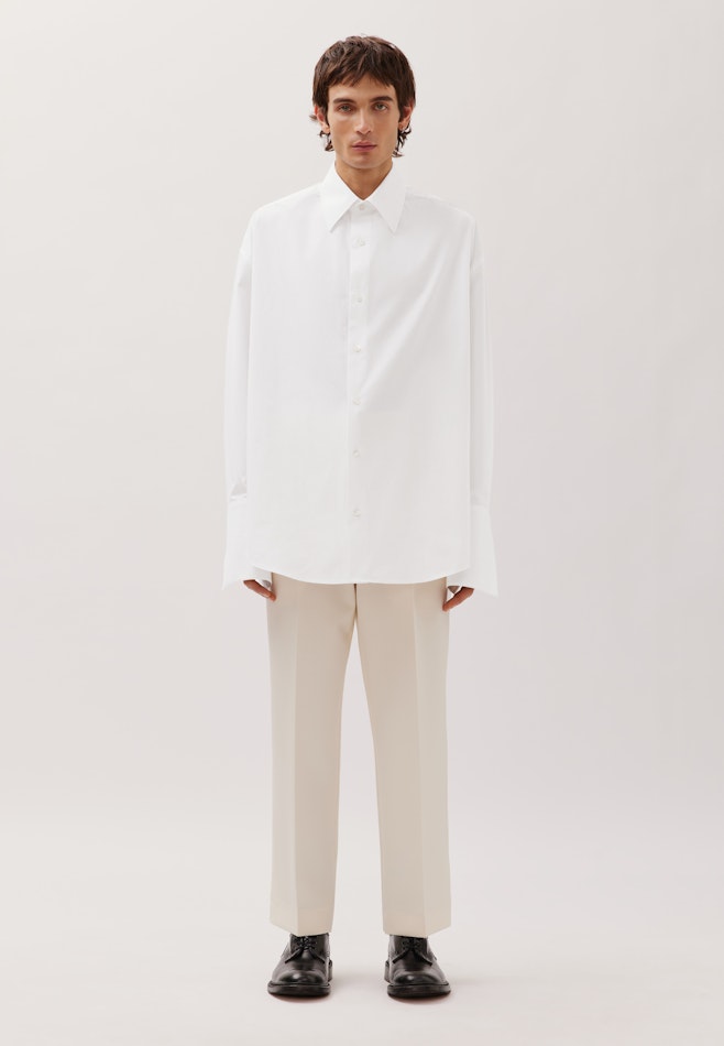 Oversized Chemise à la mode Uni dans Blanc | Boutique en ligne Seidensticker