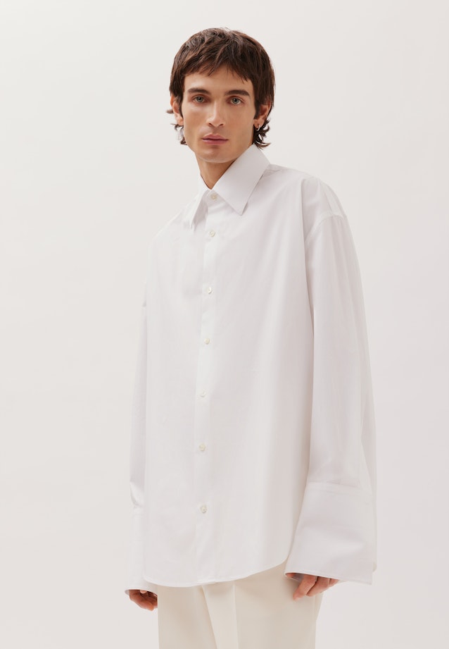 Oversized Chemise à la mode Uni in Blanc |  Seidensticker Onlineshop