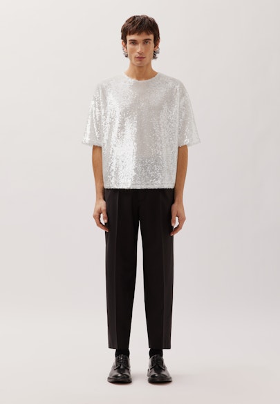 T-shirt Paillettes in Ecru |  Seidensticker Onlineshop