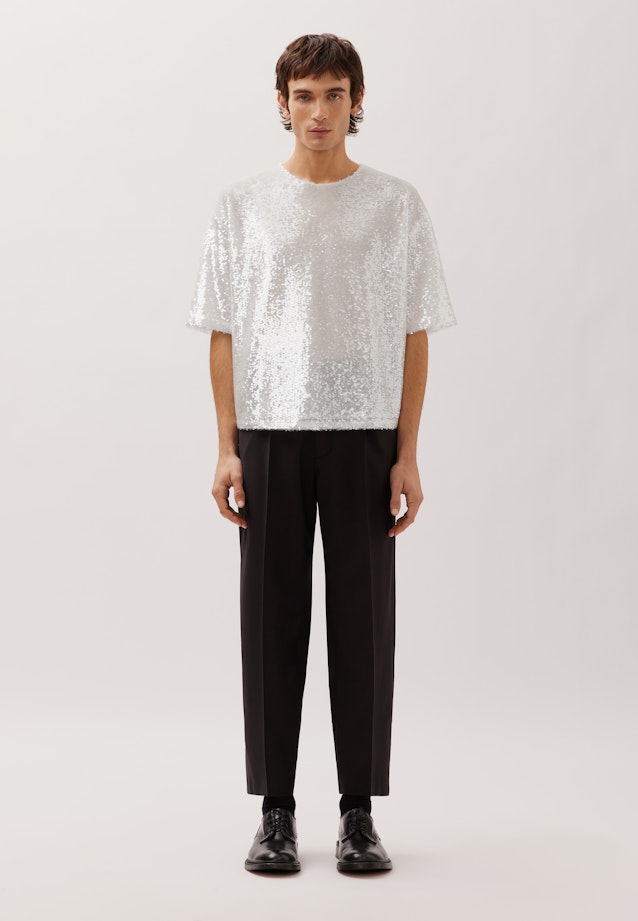 T-shirt Paillettes in Ecru |  Seidensticker Onlineshop