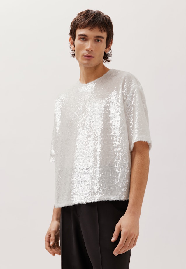 T-shirt Paillettes in Ecru |  Seidensticker Onlineshop