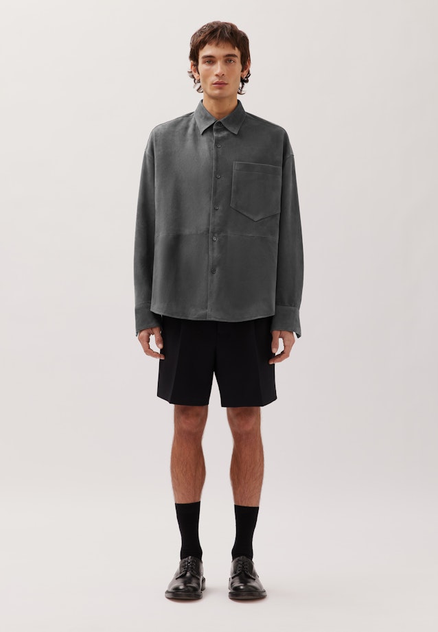 Oversized Chemise à la mode Cuir in Gris |  Seidensticker Onlineshop