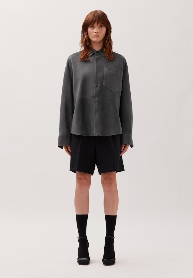 Oversized Chemise à la mode Cuir in Gris |  Seidensticker Onlineshop