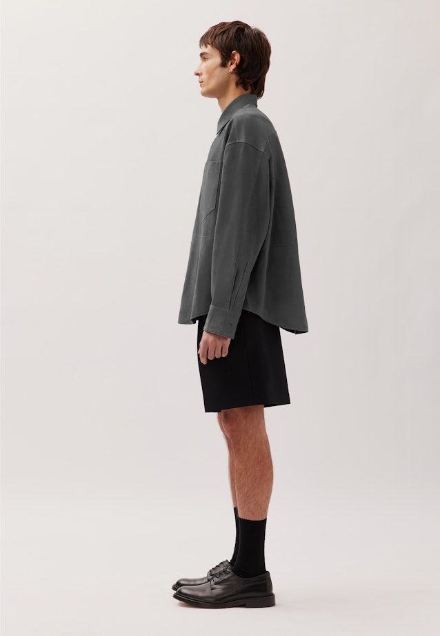 Oversized Chemise à la mode Cuir in Gris |  Seidensticker Onlineshop