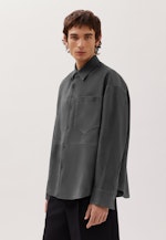 Oversized Chemise à la mode Cuir in Gris |  Seidensticker Onlineshop