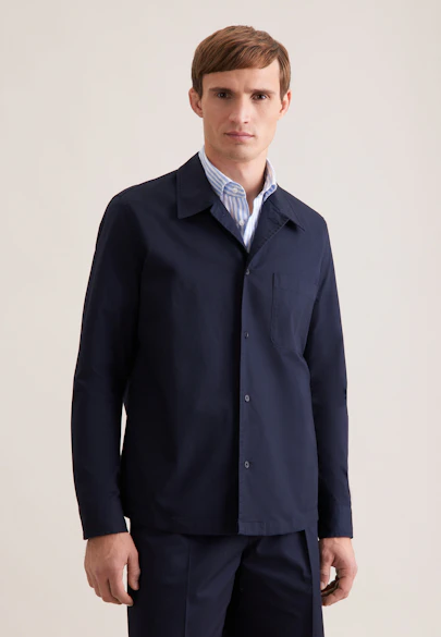 Regular Casual Hemd Uni in Dunkelblau |  Seidensticker Onlineshop