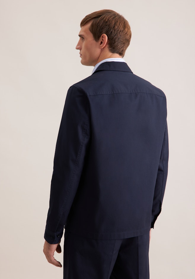 Regular Chemise décontractée Uni dans Bleu Foncé | Boutique en ligne Seidensticker