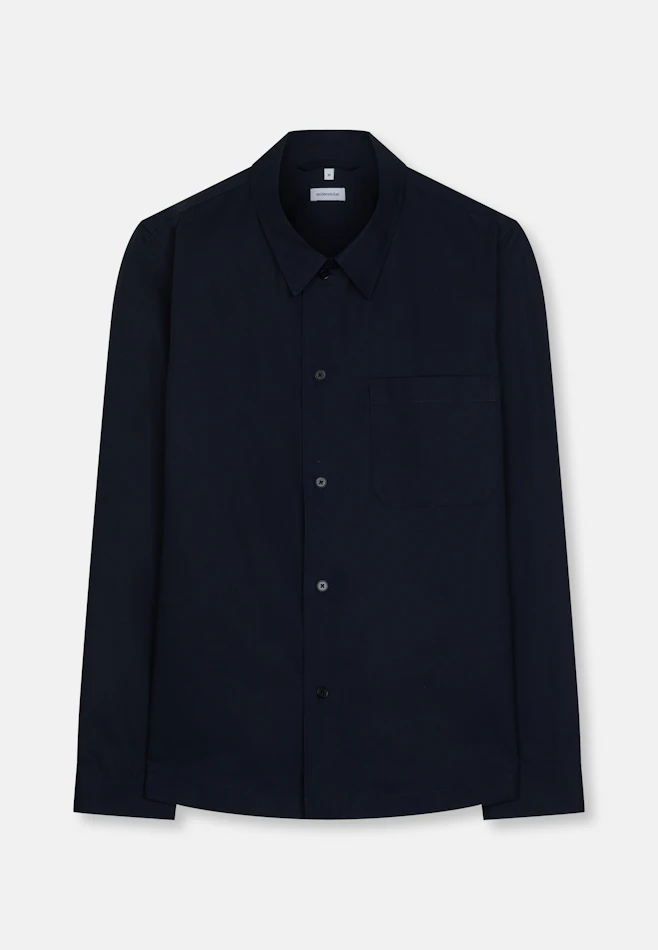 Regular Casual Hemd Uni in Dunkelblau | Seidensticker Onlineshop