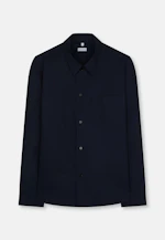 Regular Chemise décontractée Uni in Bleu Foncé |  Seidensticker Onlineshop