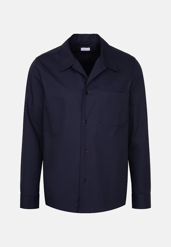 Regular Chemise décontractée Uni in Bleu Foncé |  Seidensticker Onlineshop