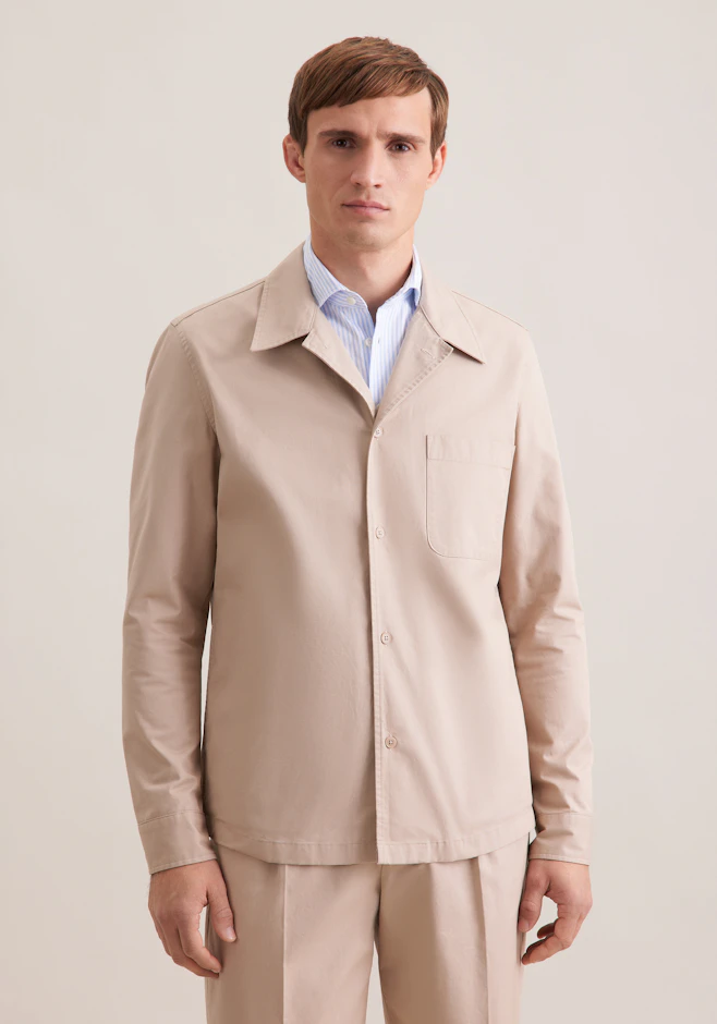 Regular Casual Hemd Uni in Beige | Seidensticker Onlineshop