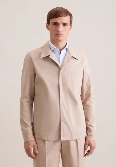 Regular Casual Hemd Uni in Beige |  Seidensticker Onlineshop