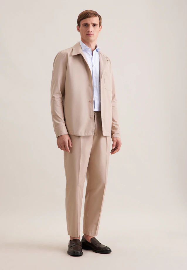 Regular Casual Hemd Uni in Beige |  Seidensticker Onlineshop
