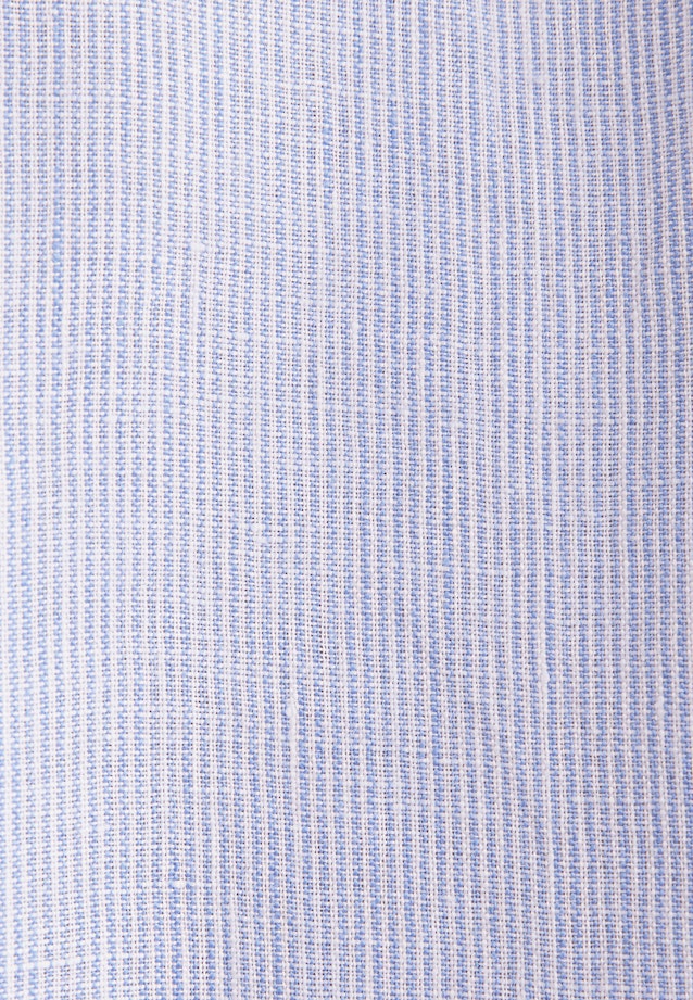 Regular Leinenhemd Gestreift in Mittelblau |  Seidensticker Onlineshop