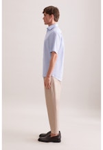 Regular Leinenhemd Gestreift in Mittelblau |  Seidensticker Onlineshop