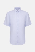 Regular Leinenhemd Gestreift in Mittelblau |  Seidensticker Onlineshop