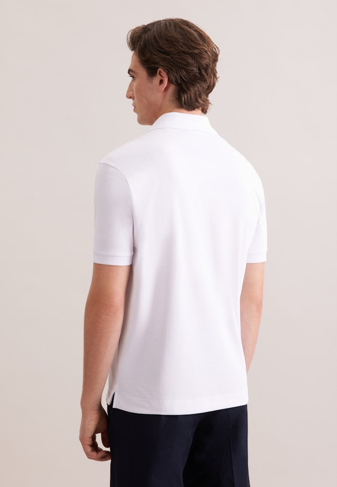 Regular Polo Uni dans Blanc | Boutique en ligne Seidensticker