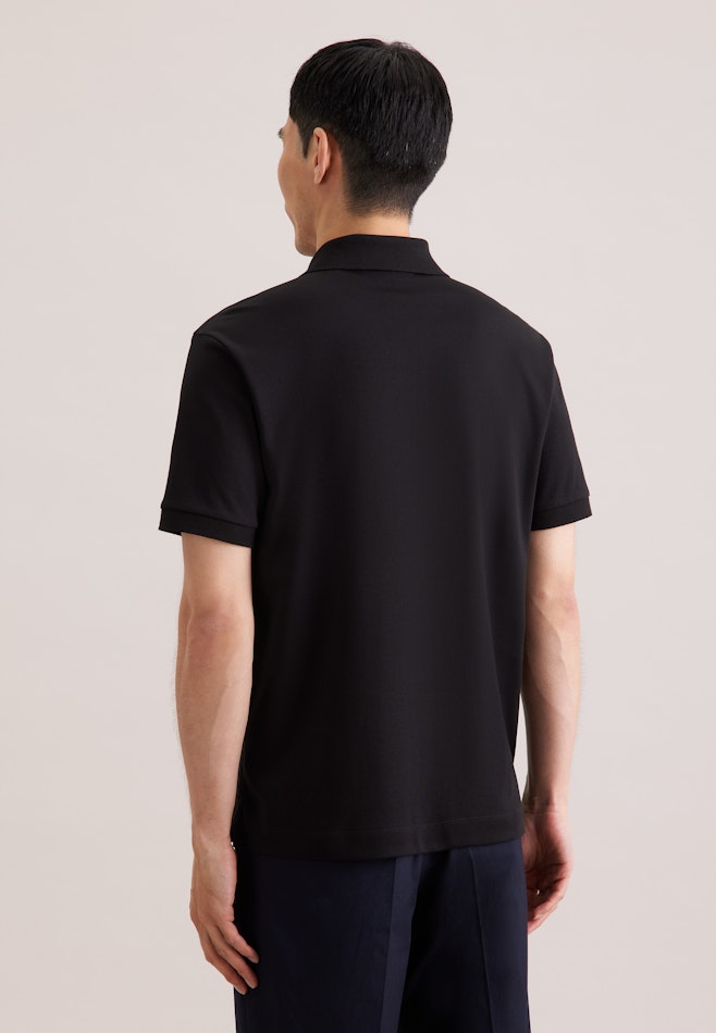 Regular Polo Uni in Schwarz | Seidensticker Onlineshop