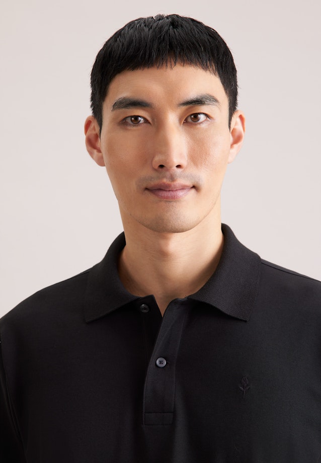 Regular Polo Uni in Schwarz |  Seidensticker Onlineshop