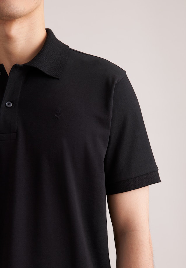 Regular Polo Uni in Schwarz |  Seidensticker Onlineshop