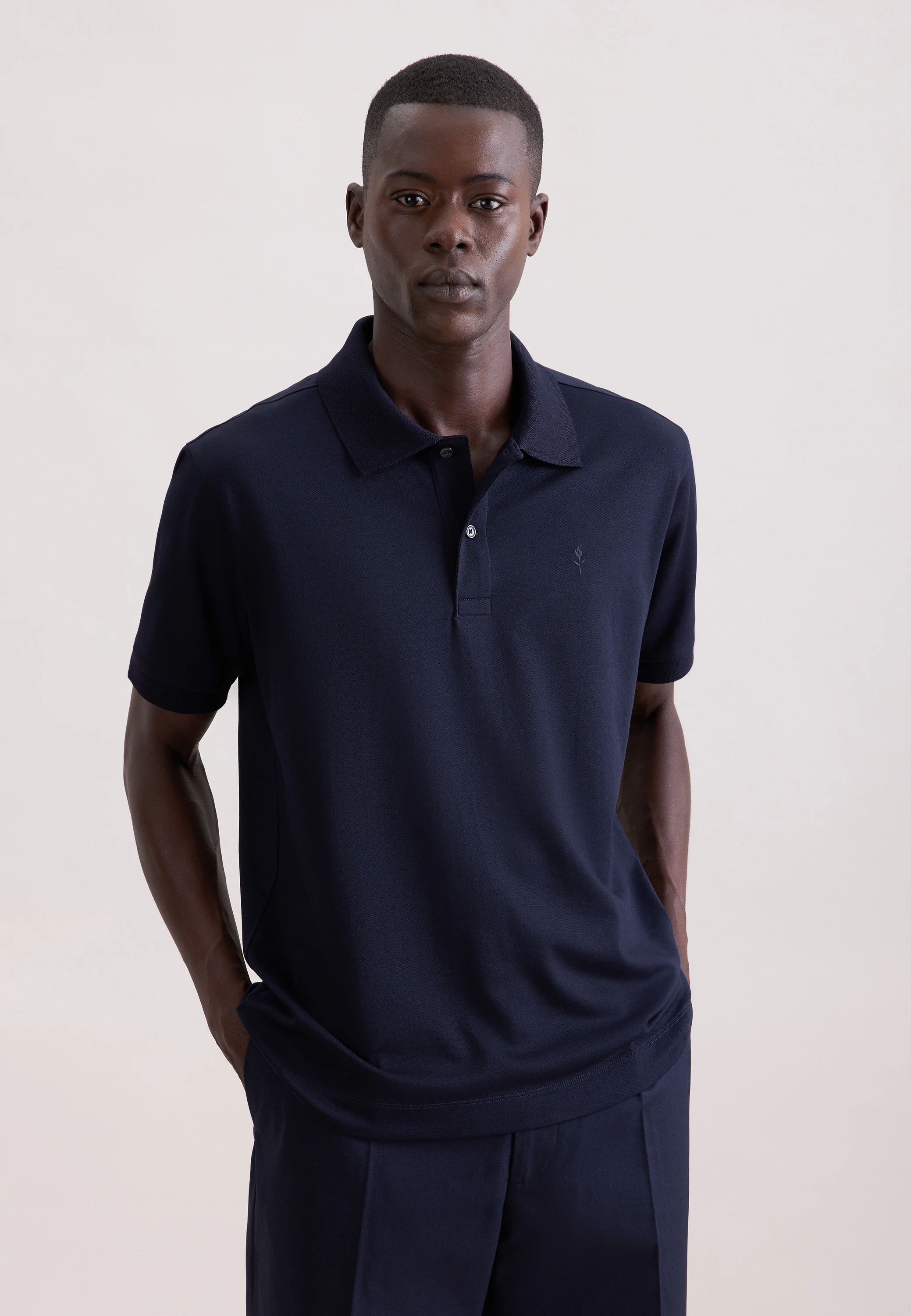 Polo Uni Blau