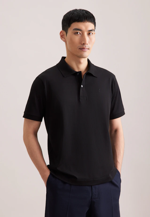 Polo Uni in Schwarz |  Seidensticker Onlineshop