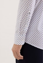Regular Business shirt Print in Mittelblau |  Seidensticker Onlineshop