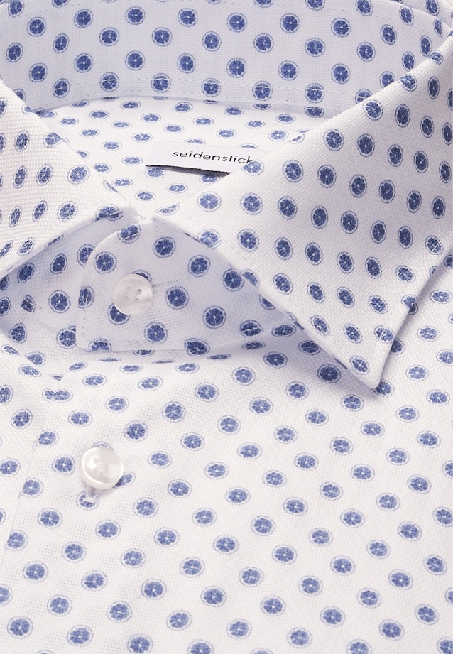 Regular Business shirt Print in Mittelblau |  Seidensticker Onlineshop