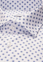 Regular Business shirt Print in Mittelblau |  Seidensticker Onlineshop