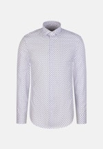 Regular Business shirt Print in Mittelblau |  Seidensticker Onlineshop