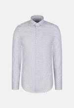 Regular Business shirt Print in Mittelblau |  Seidensticker Onlineshop