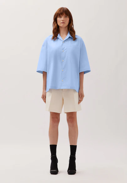 Oversized Resort Hemd aus Baumwolle in Hellblau |  Seidensticker Onlineshop